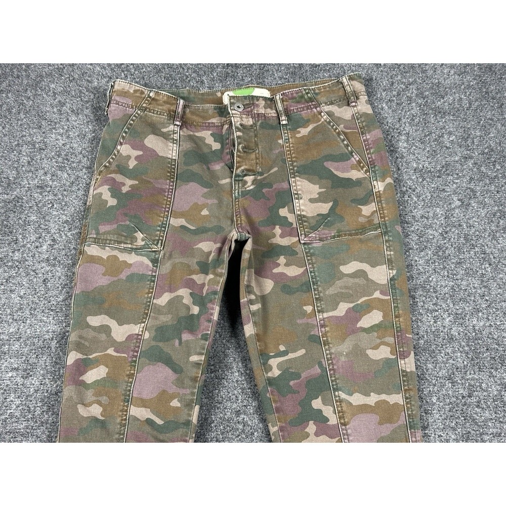 Anthropologie Slim Camo Button Fly Jefferson Utility Pants Women's Size 29 - Picture 2 of 8